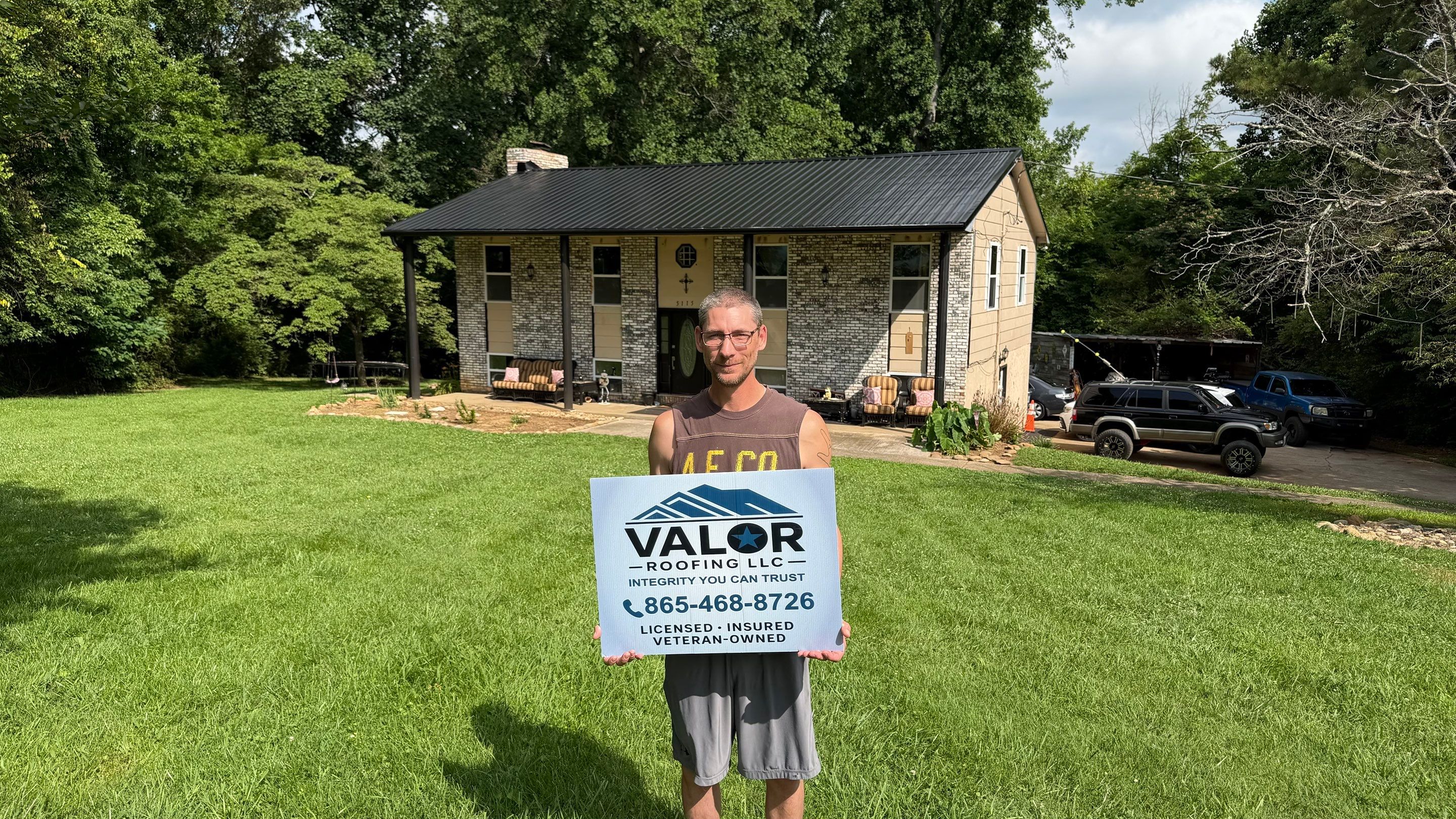 Completed Valor Roofing project in East Tennessee